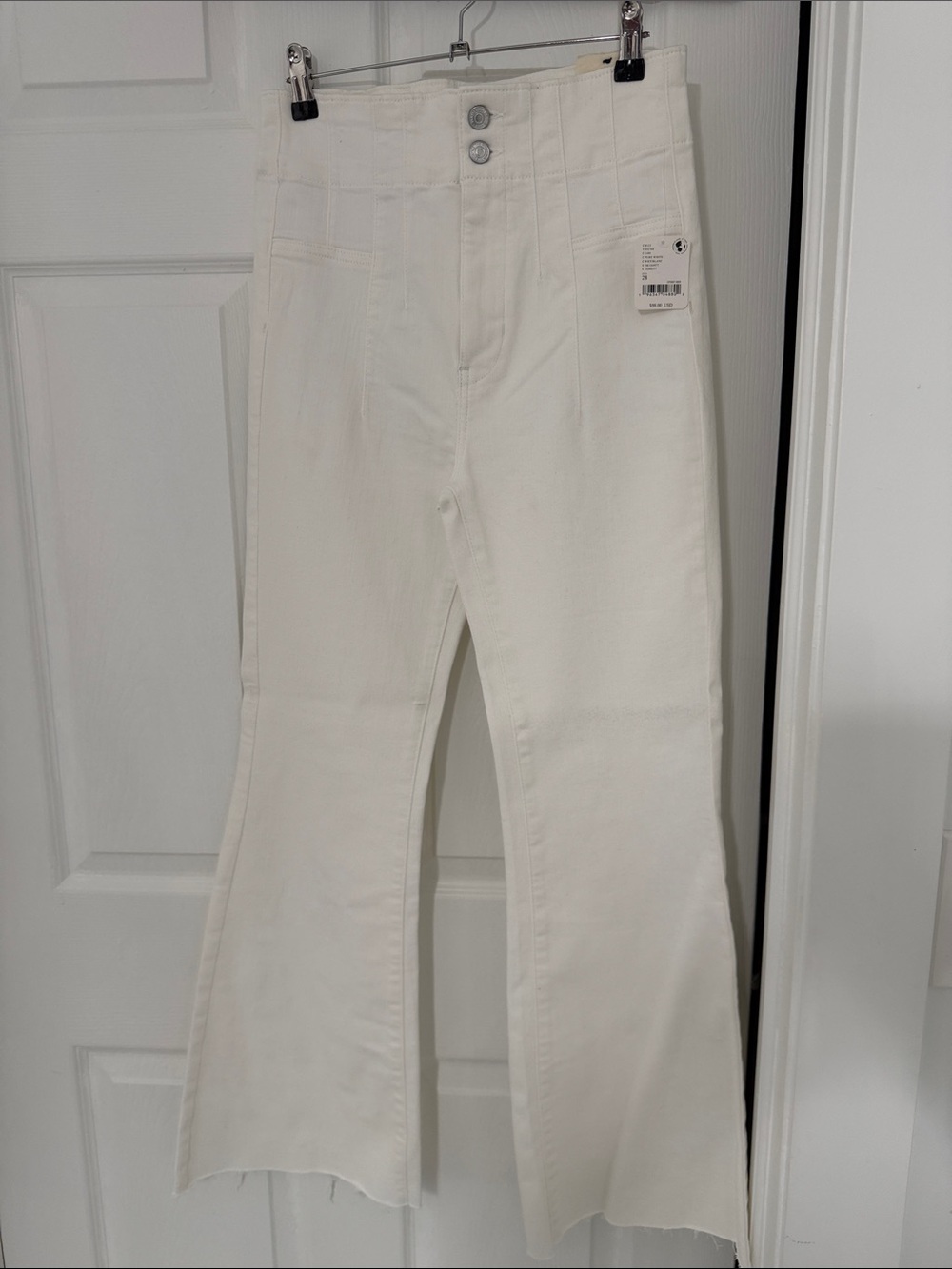 We The Free High-Rise Off-White Flare Jeans